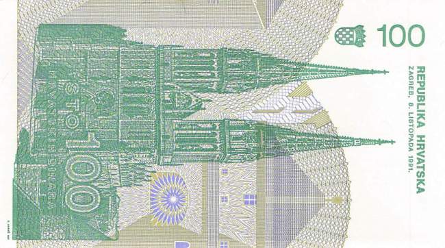 Kroatien p20 100 Kuna 1991